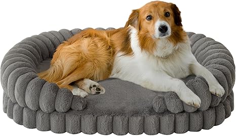 Plush Dog Bed with Anti-Slip Bottom