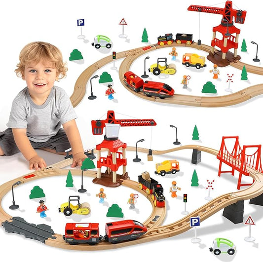 Educational Wooden Train Set